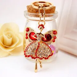 Crystal angel with wings - keyringKeyrings